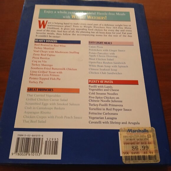 Weight Watcher's New 365 Day Menu Cookbook Hardcover GUC - Picture 4 of 4